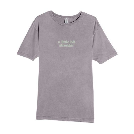 Grey Stronger Lyric Tee