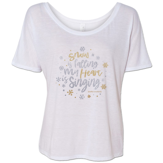 Snow Is Falling Ladies Tee